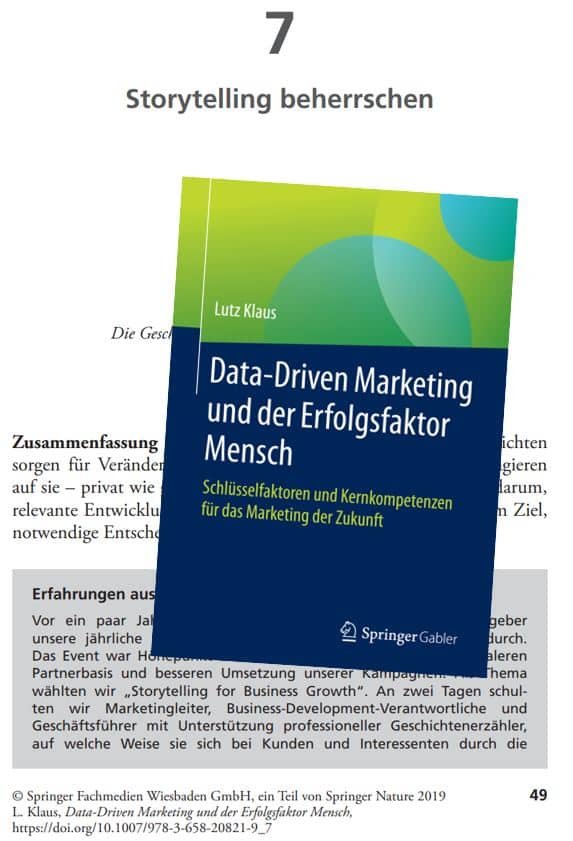 Data Storytelling beherrschen - Kapitel 7 im Buch - Marketing ROI Experts - Ihr Experte für B2B-Marketing